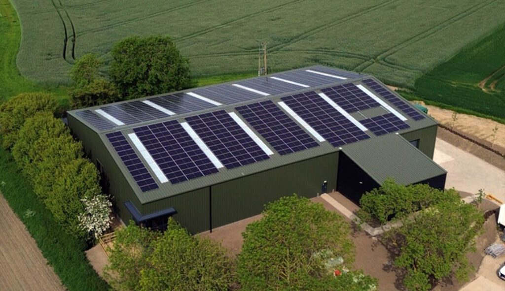 Solar panel installation at St. Peters Brewery, Suffolk
